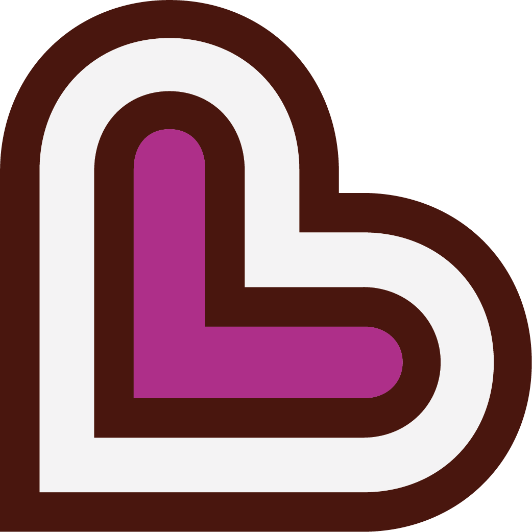 LWB's magenta and brown heart logo